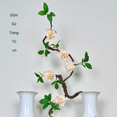cặp bình hoạ tiết chim công đăng đối